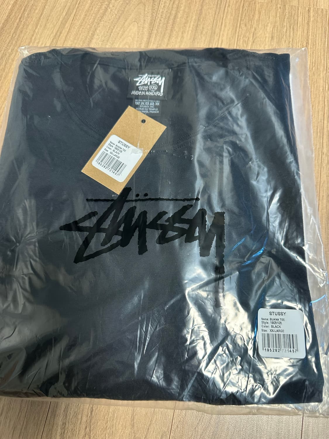 스투시 부아나 반팔 티셔츠 블랙 XXL 2XL 상품이미지3