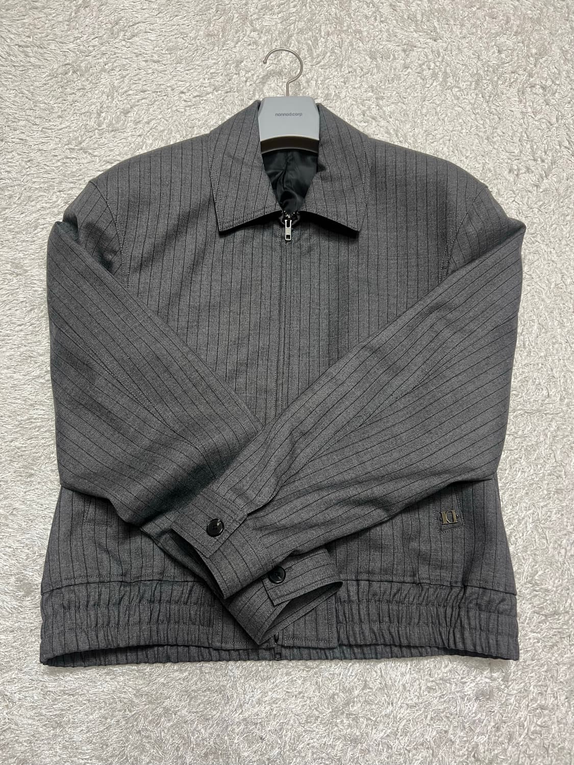 [48] 엘무드 사토리얼 테일러드 블루종 자켓 핀스트라이프 상품이미지3