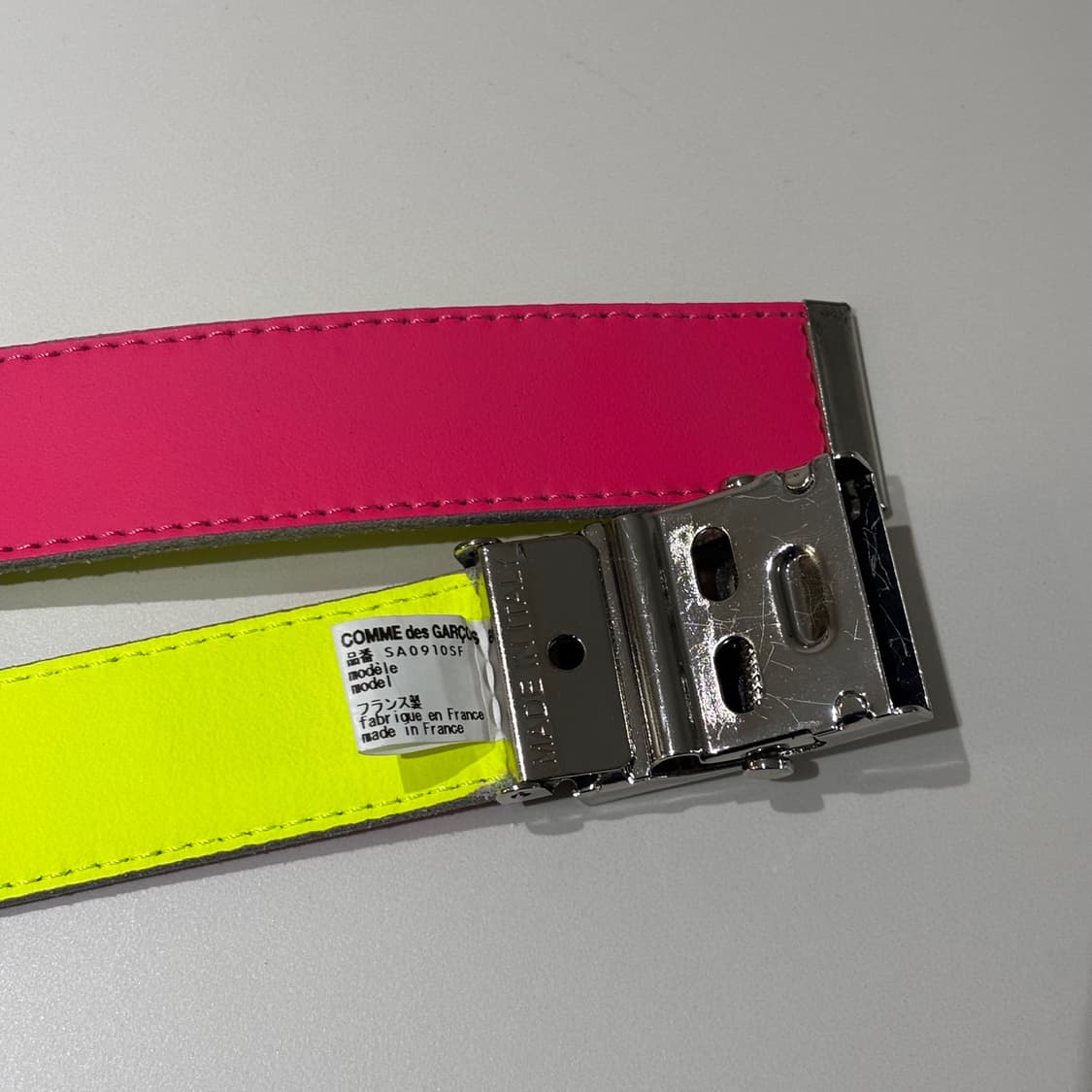 꼼데가르송 핑크 레더 벨트 상품이미지3