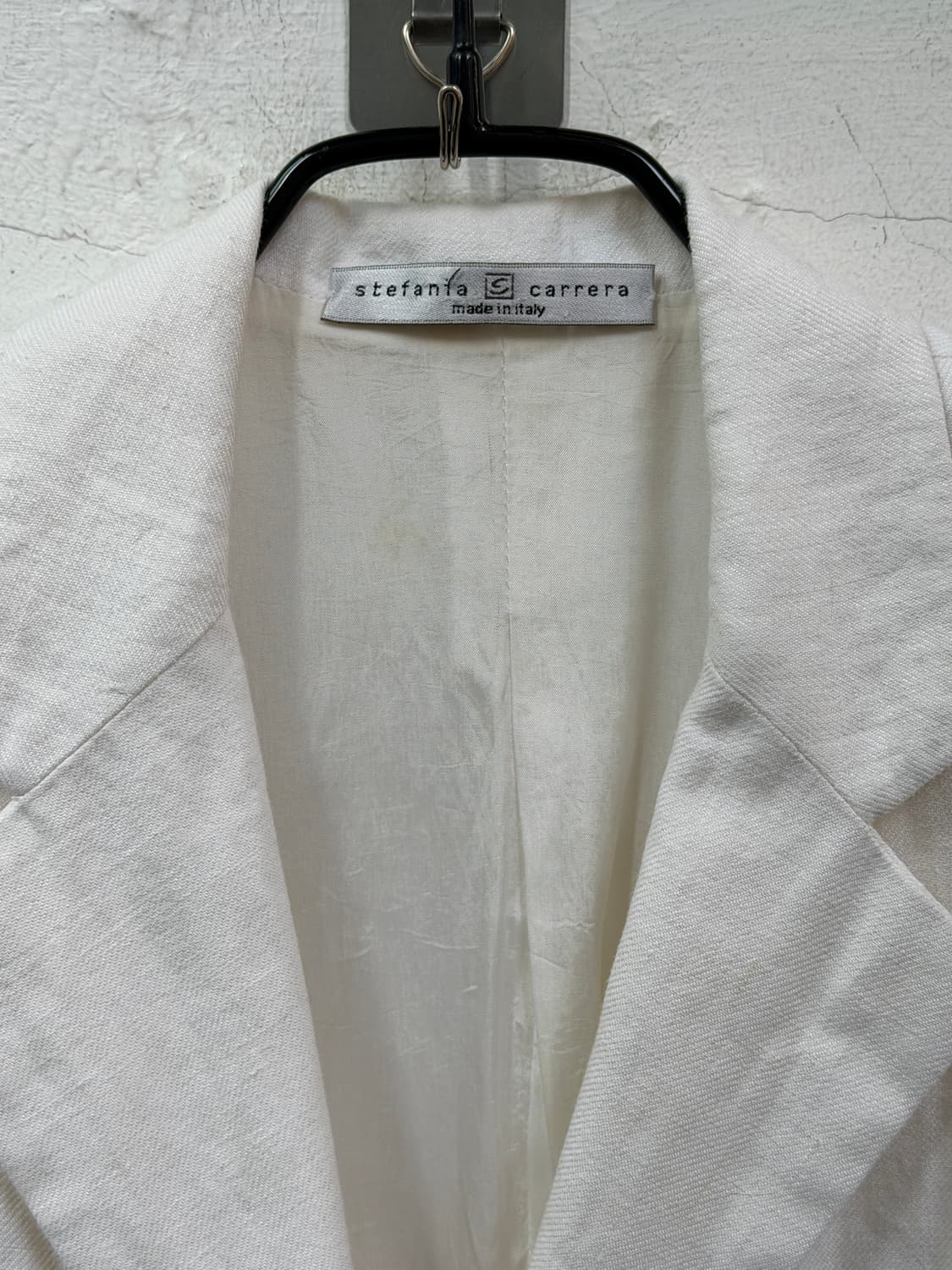 Stefania carrera 이태리 린넨 블레이저 화이트 42 상품이미지2