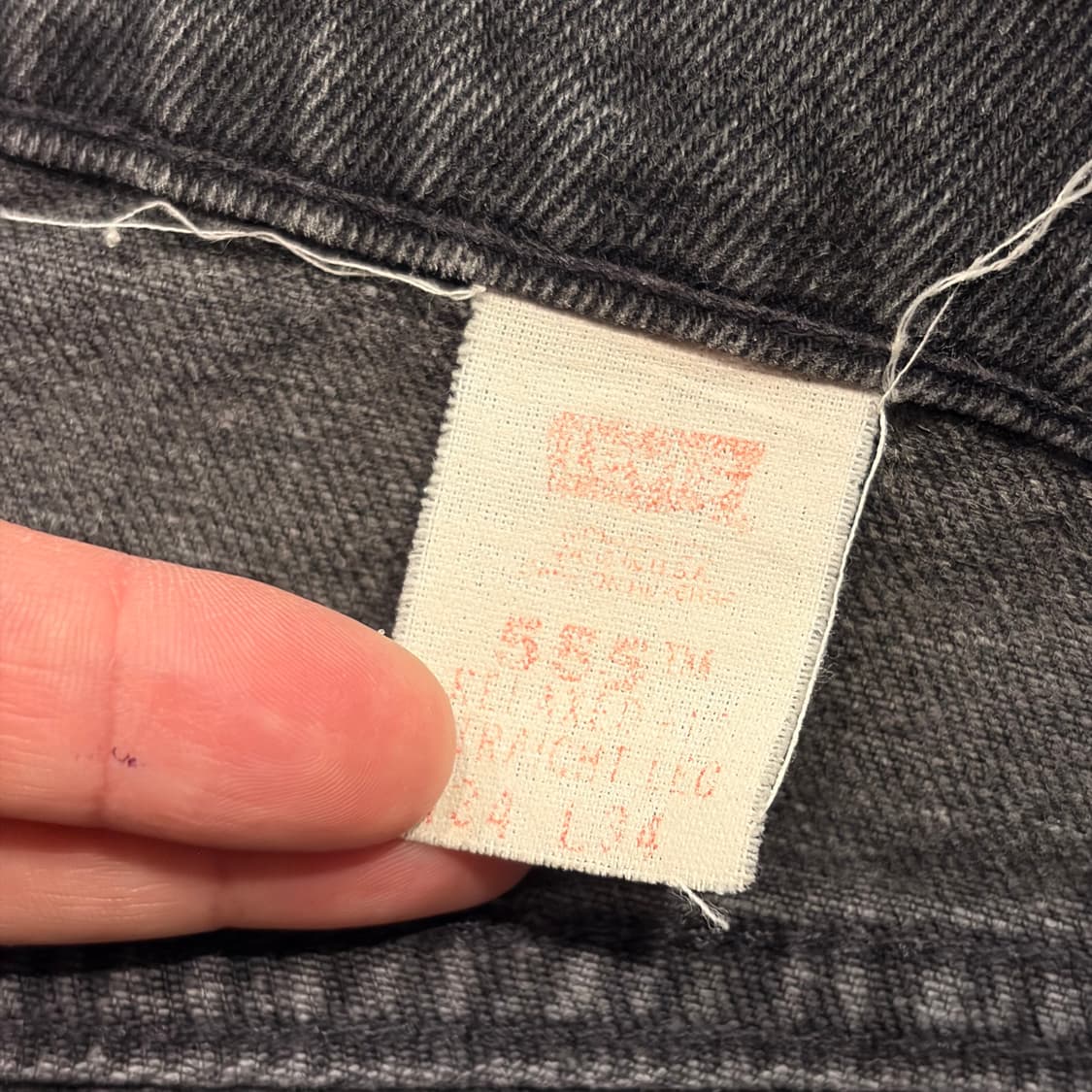 [34] 90s 리바이스 555 USA 블랙 데님 팬츠 D324 상품이미지7