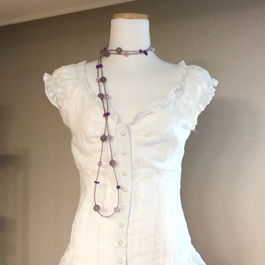 ♥구매자무나♥퍼플 볼 롱목걸이 상품이미지7