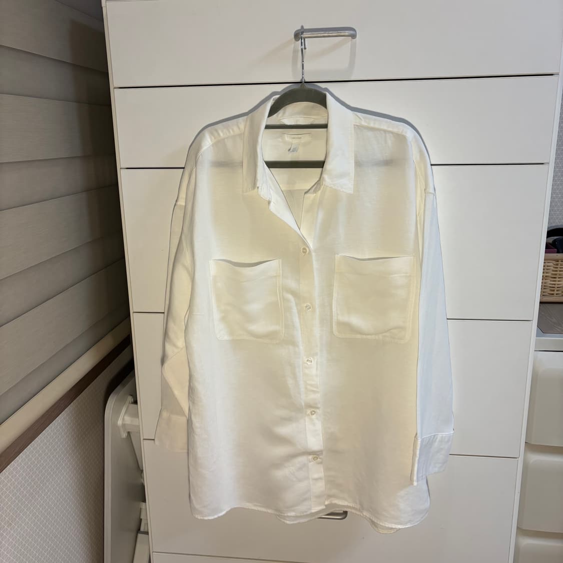 h&m 린넨 오버핏 여리여리 화이트 셔츠 상품이미지2