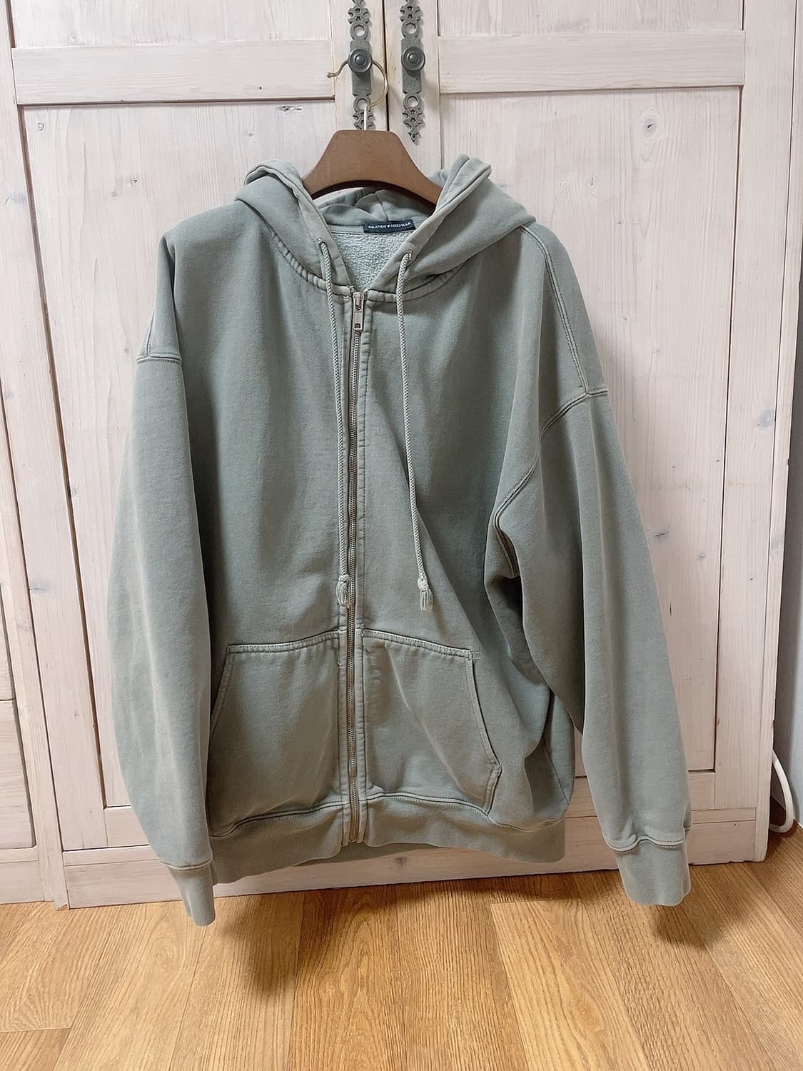 브랜디멜빌 후드집업 오버사이즈 세이지 그린 워싱 상품이미지2