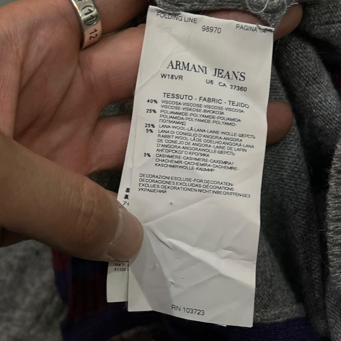  아르마니 진스 자수 가디건 y13866 상품이미지7