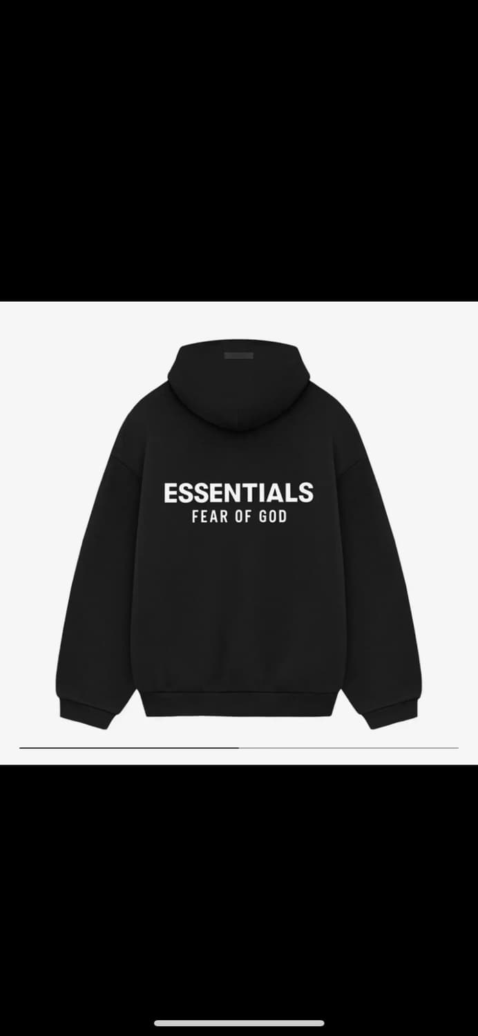 피어오브갓 에센셜 후드티 블랙 새상품 L XL 상품이미지1