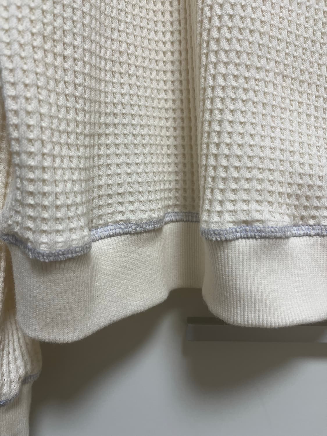 waffle neck zip up - ivory 상품이미지2