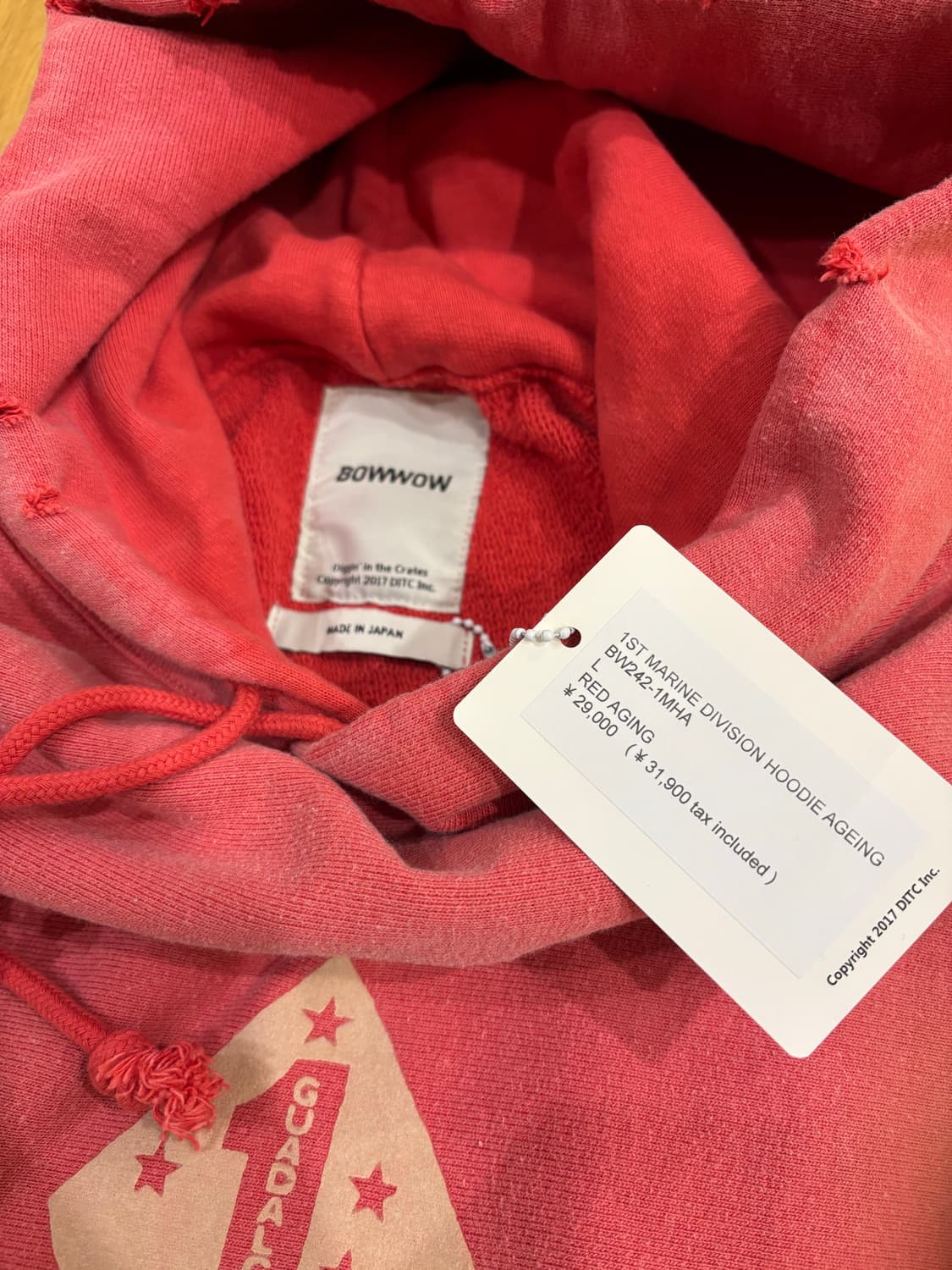 BOWWOW 1ST MARINE DIVISION HOODIE AGEING 상품이미지9