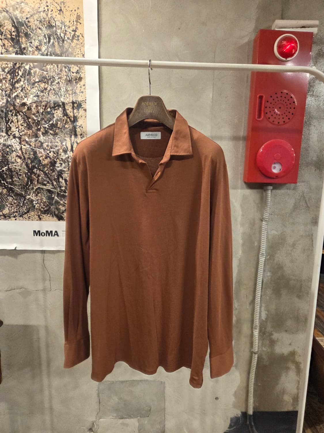 ARMEO.D 오픈칼라넥 티셔츠  상품이미지1