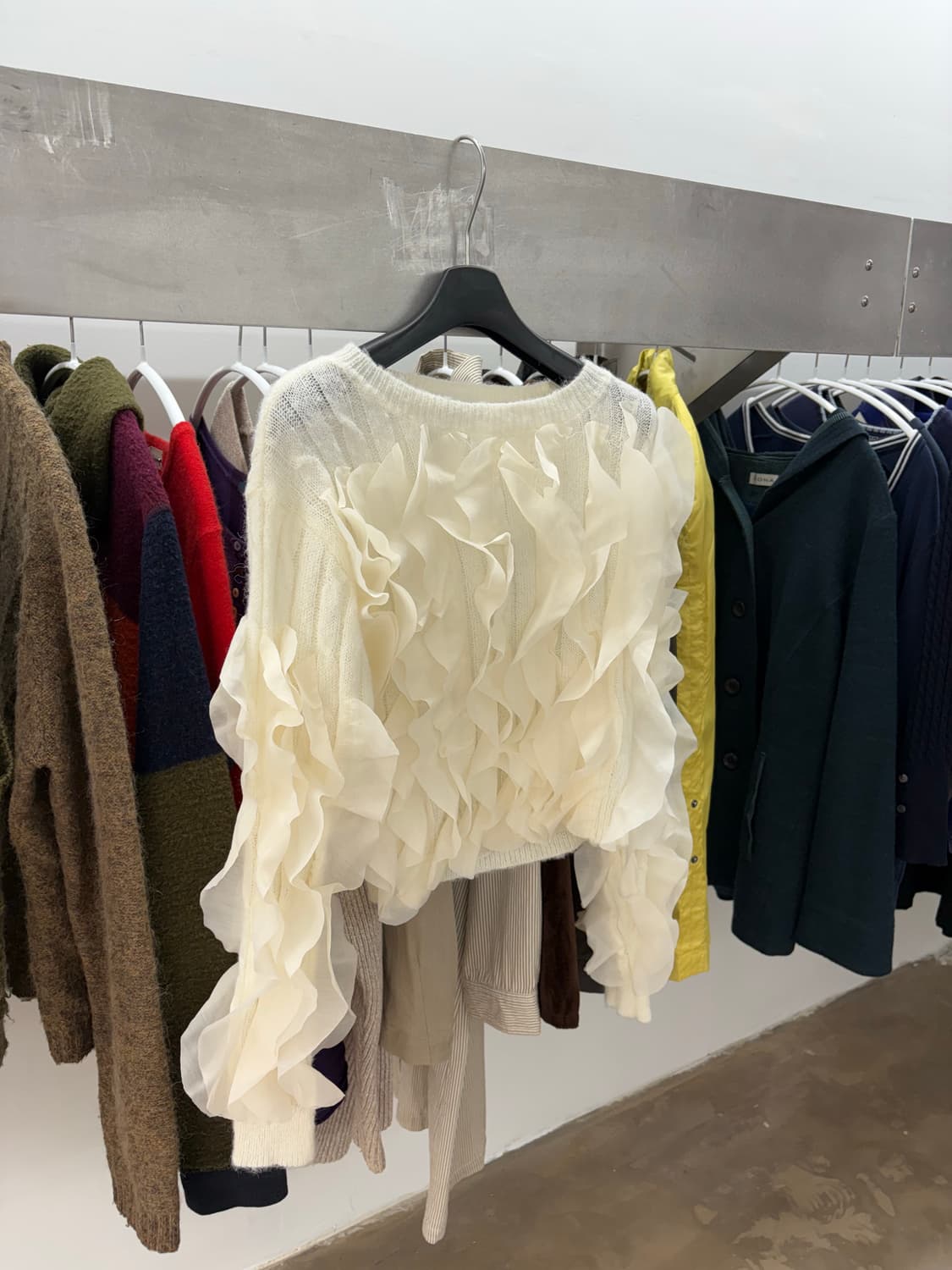 마르지엘라 MM6 러플 크롭 니트 상품이미지1