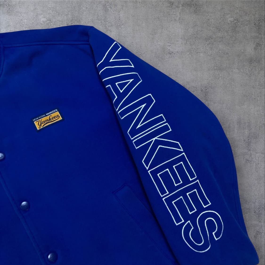 MLB 뉴욕양키스 스펠아웃 블루 바시티 자켓 상품이미지2
