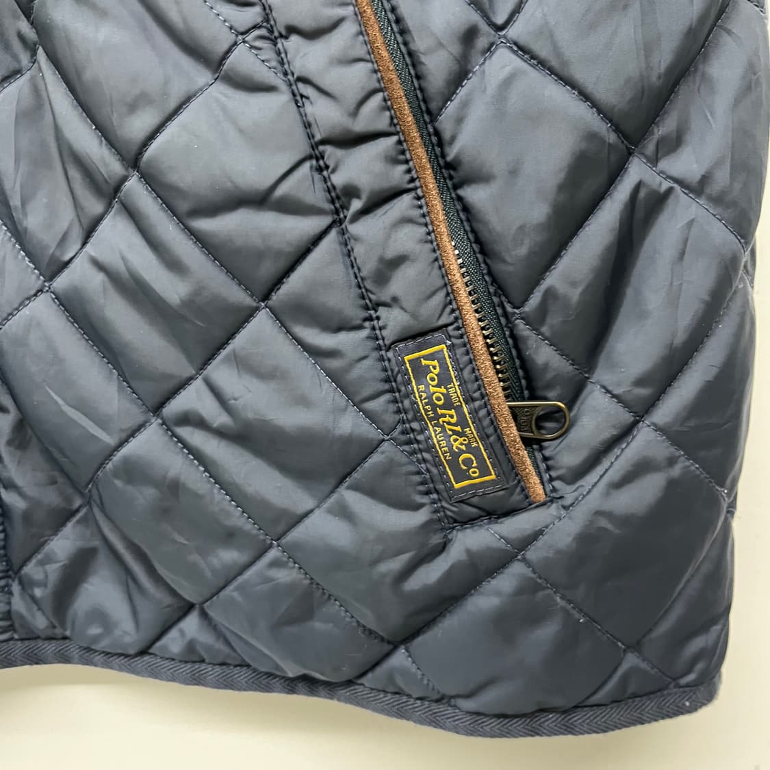 폴로 랄프로렌 네이비 퀼팅 조끼 공용L 상품이미지3
