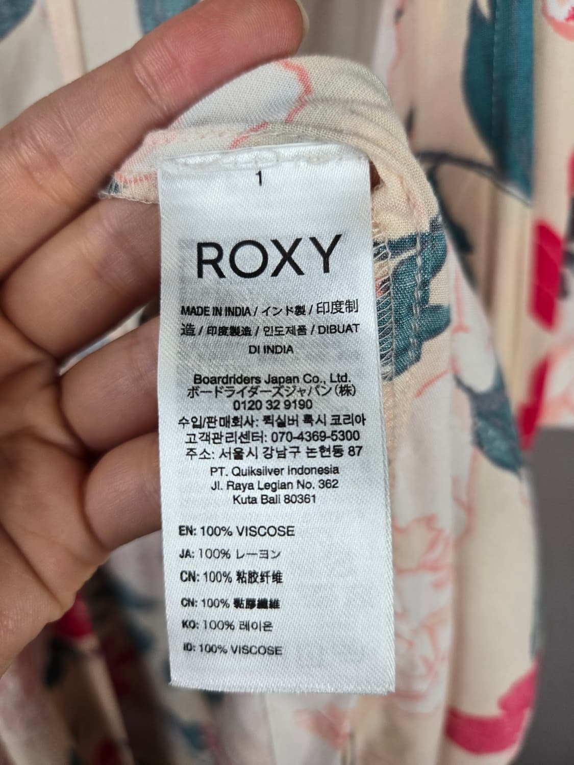 [무료배송]ROXY 록시 M-L 여성 플라워 가오리 기모노 롱 가운 자켓 상품이미지9