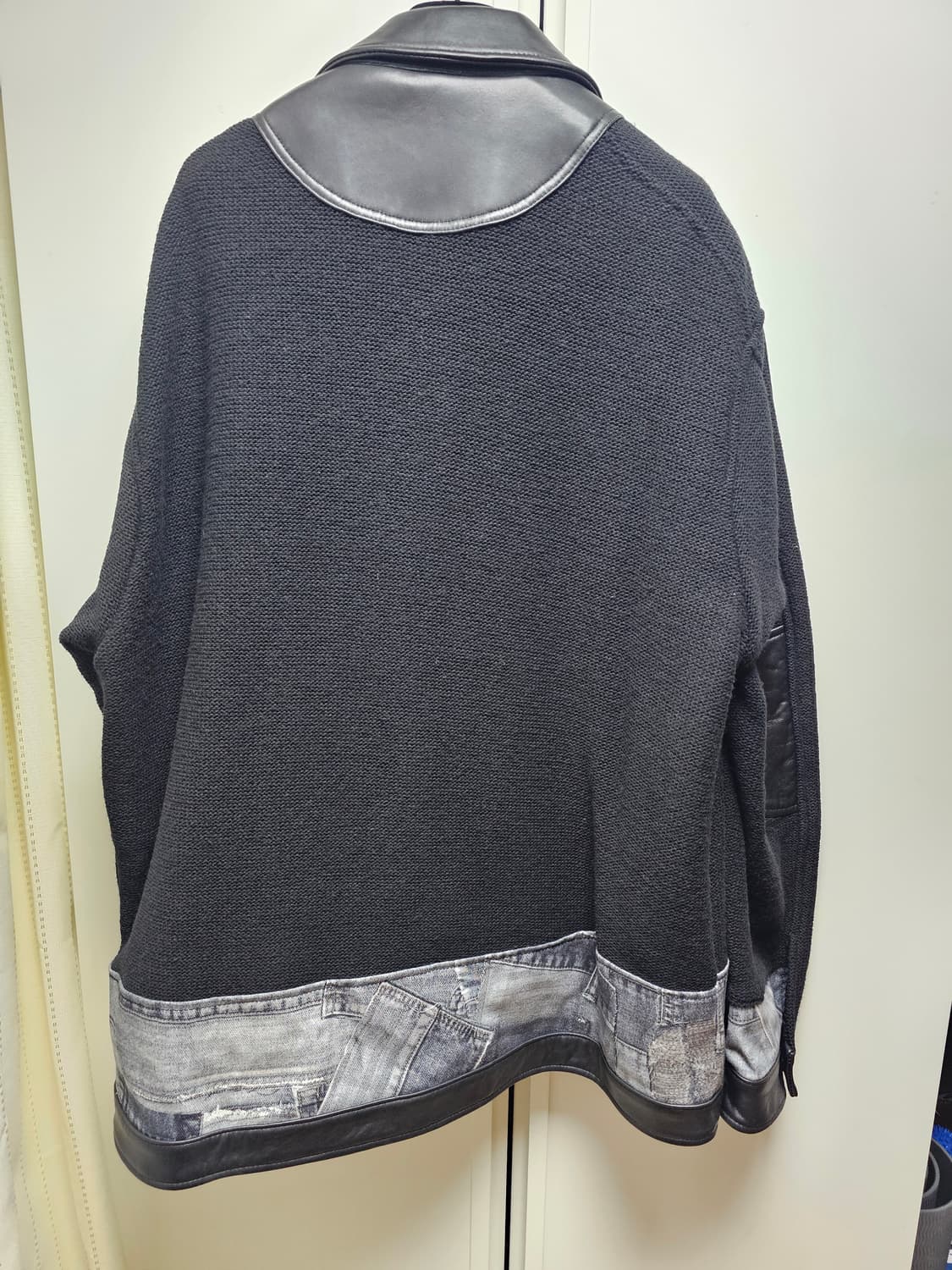 새상품 자라 앤더슨벨 콜라보 니트 가죽 자켓 상품이미지2