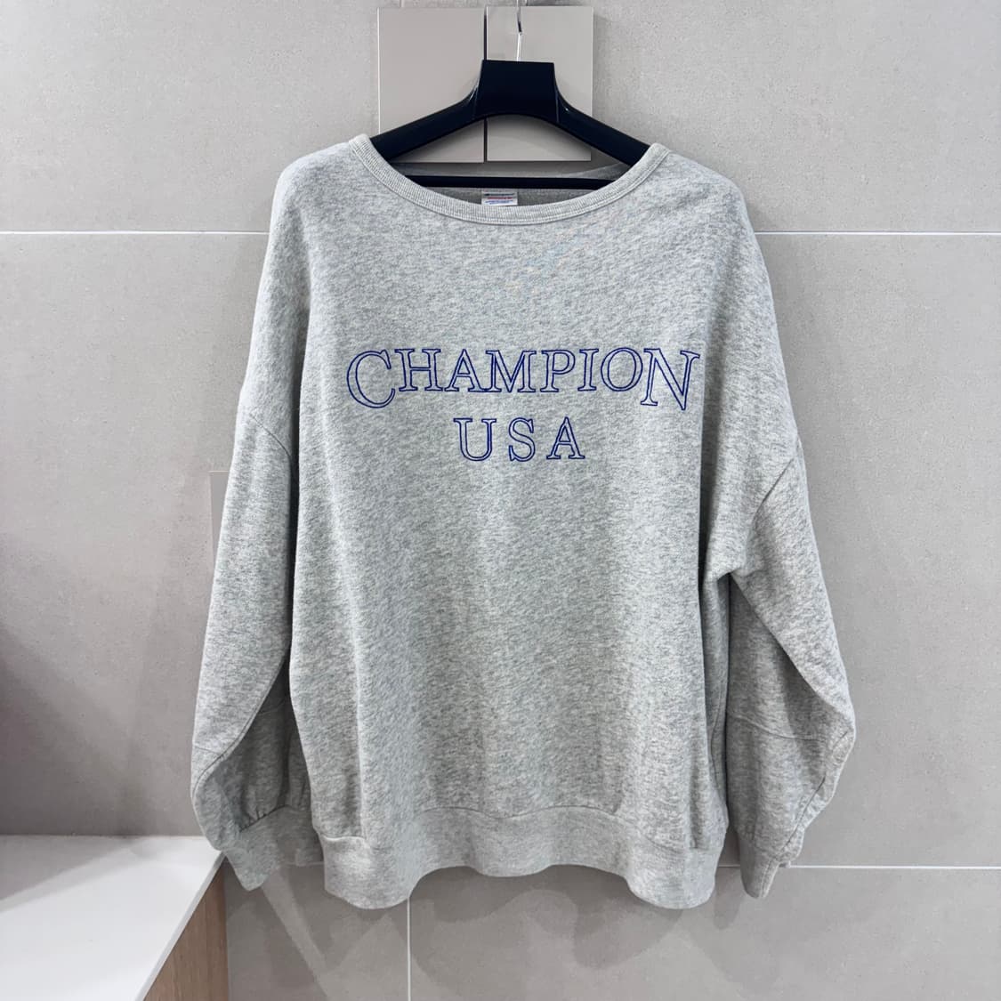 챔피온 USA 그레이 맨투맨 상품이미지1