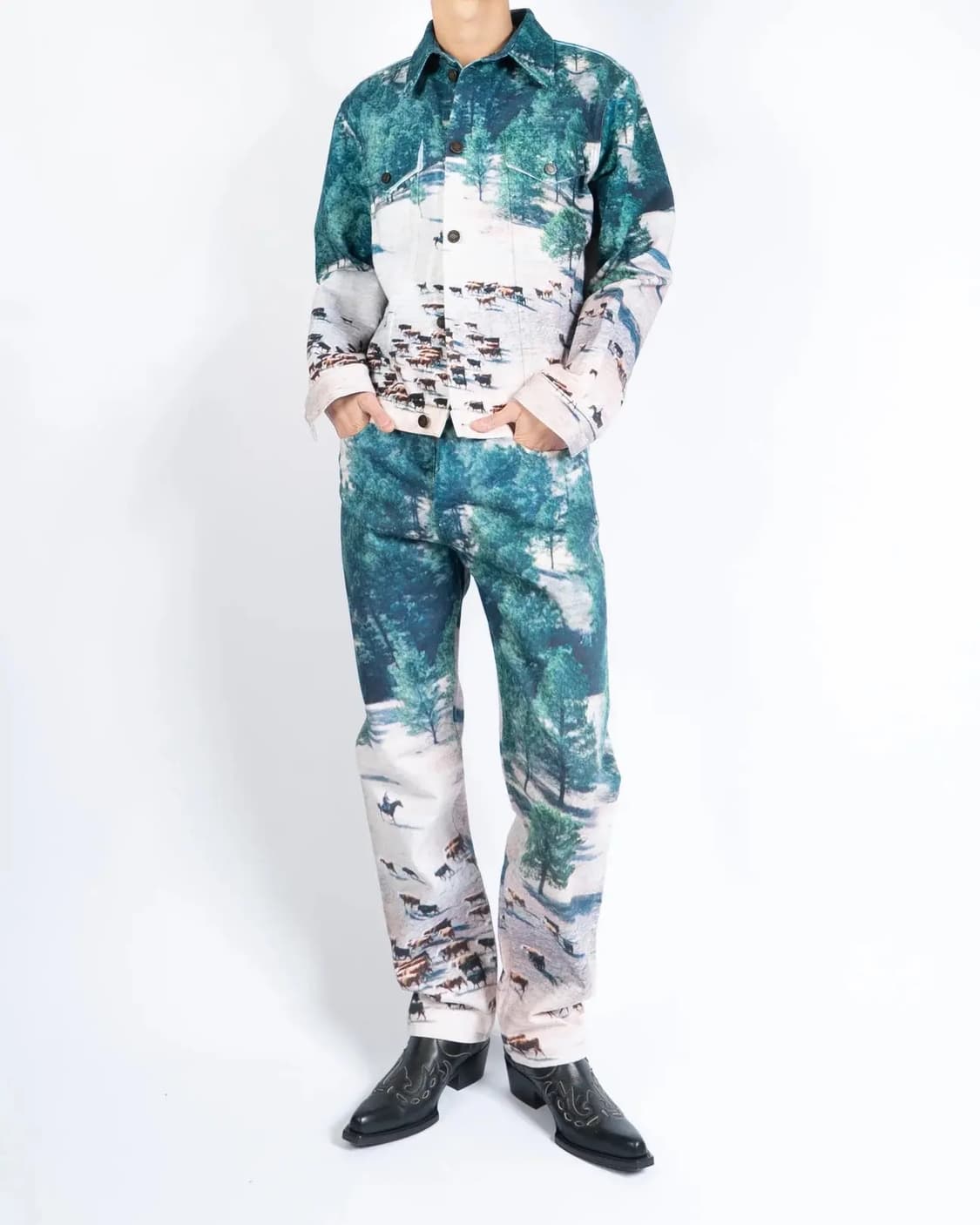 캘빈 클라인 18SS landscape printed denim 상품이미지4