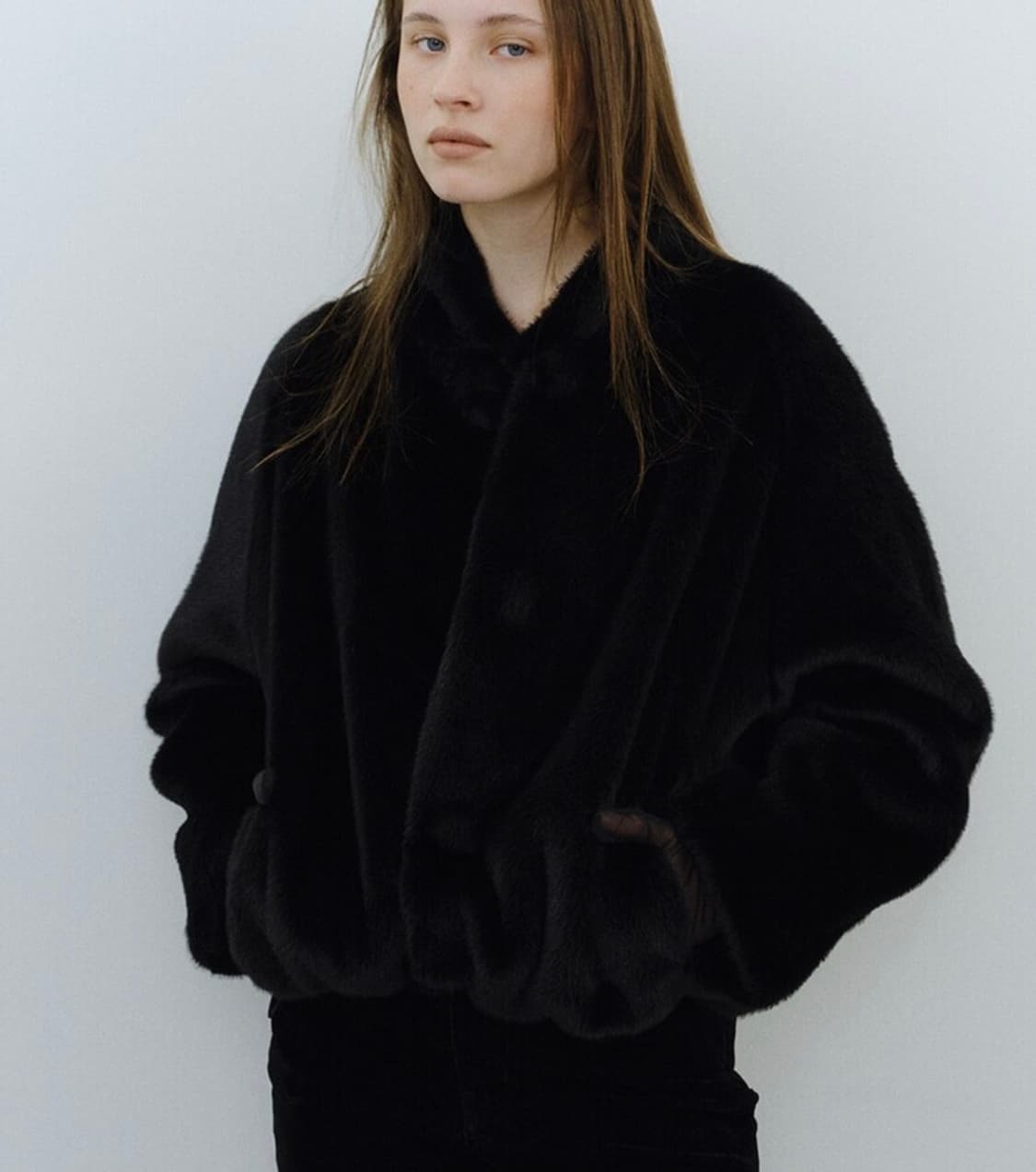 오어 리아퍼 점퍼 블랙 Ore ria fur jumper 상품이미지4