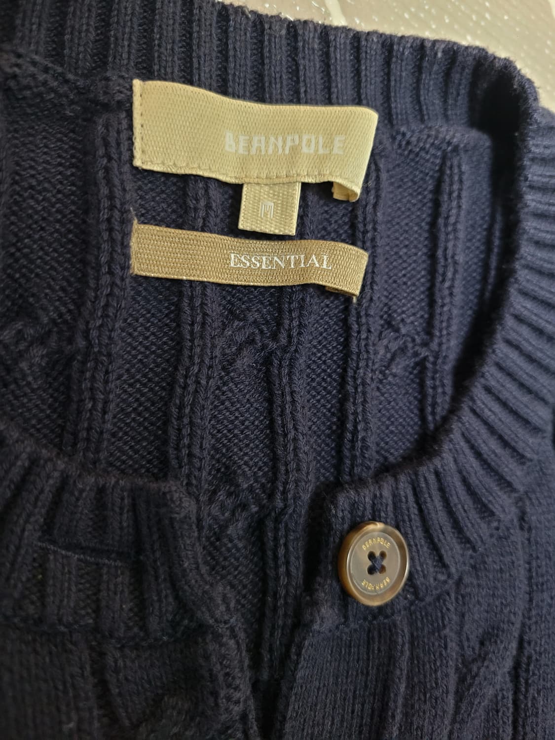 빈폴 레이디스 케이블 라운드넥 가디건 M 상품이미지6