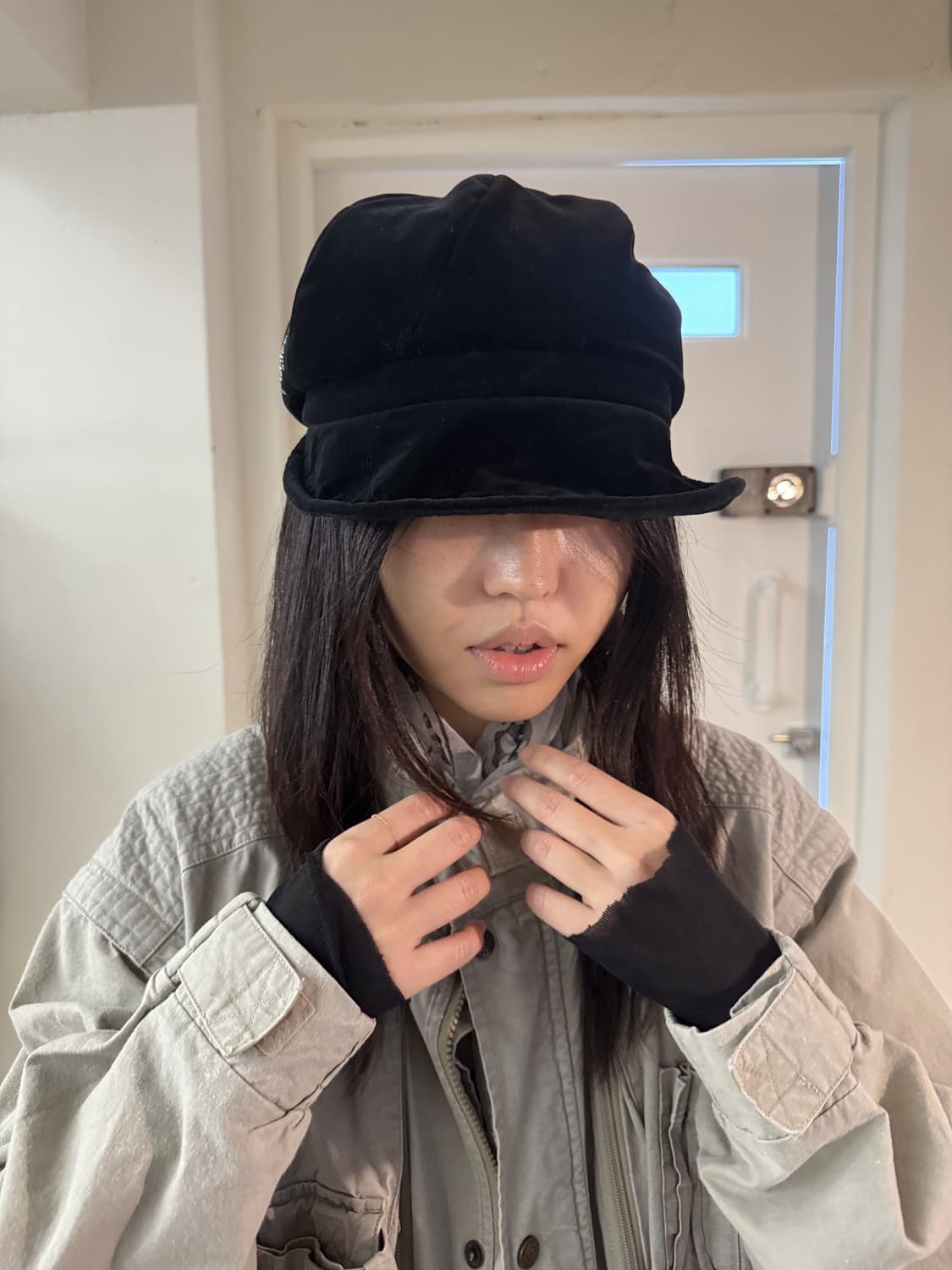 Hysteric Glamour Velvet Newsboy Cap 상품이미지2