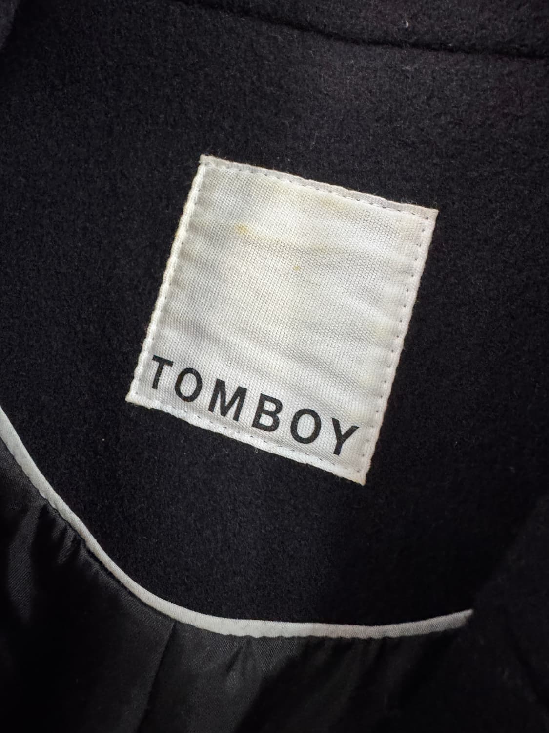 여성 톰보이 Tomboy 블랙 더블 울 코트 상품이미지3