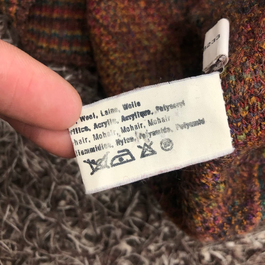 미쏘니 모헤어 멀티컬러 패턴 가디건 100 상품이미지7