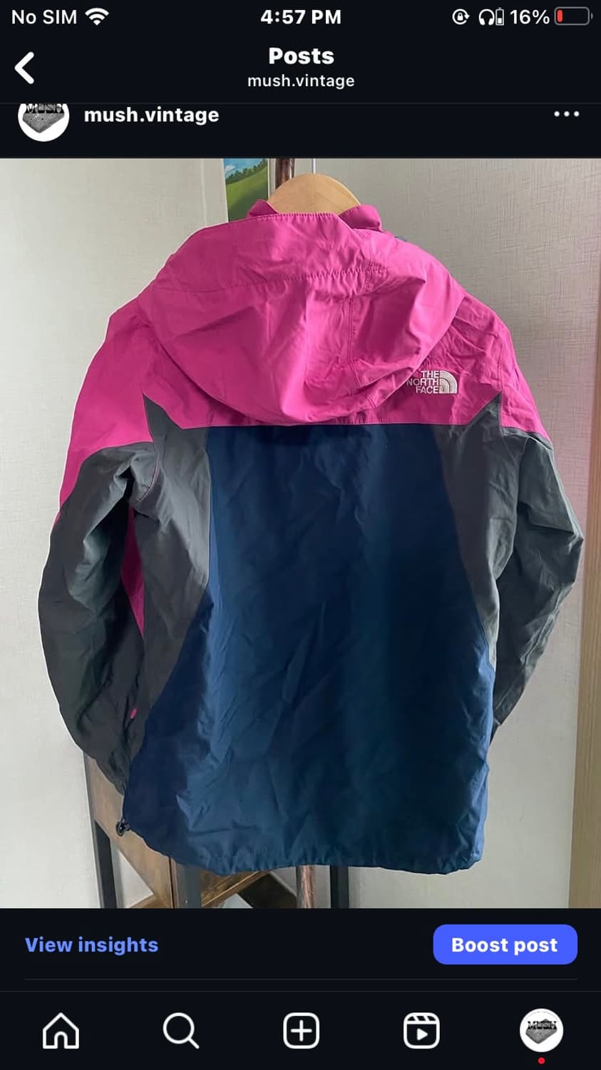 노스페이스 핑크 윈드브레이커 재킷 상품이미지3