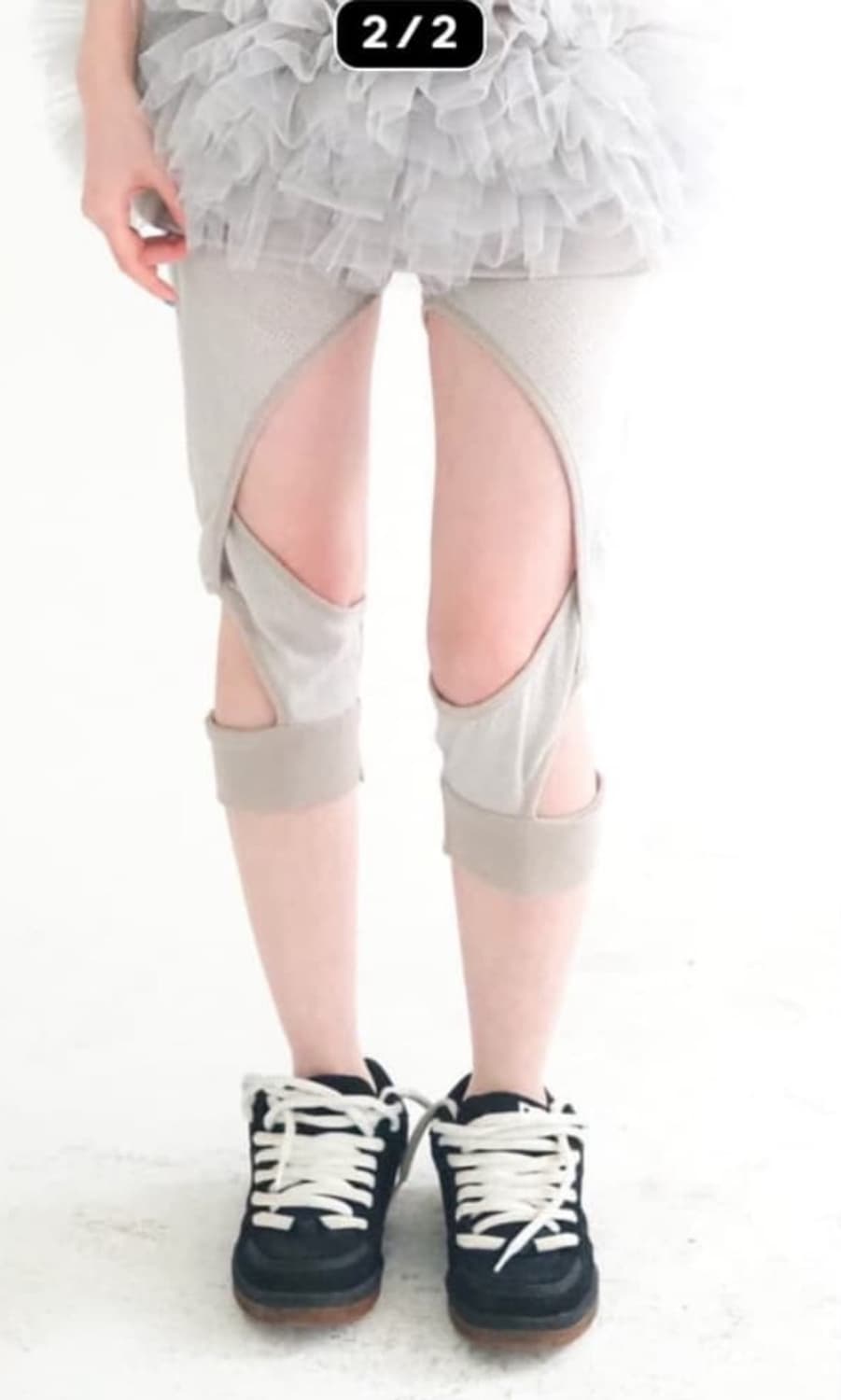샵페어리 레깅스 cotton mesh cross up leggings 상품이미지1