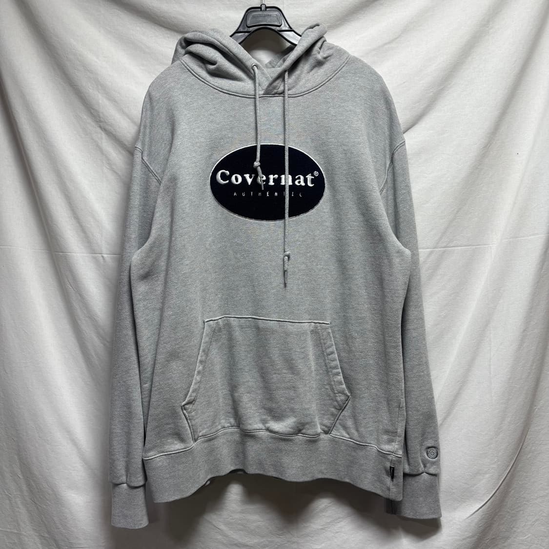 커버낫 빅 로고 후드티 그레이 L 상품이미지1
