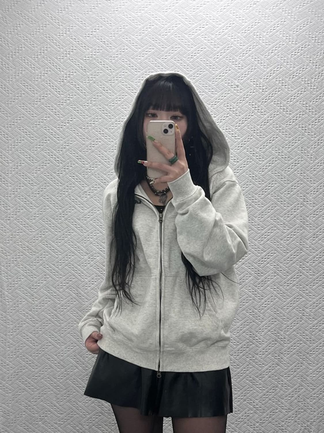 LEE 빈티지 대장핏 모던 캐주얼 오트밀 후드집업 M C09499 상품이미지2