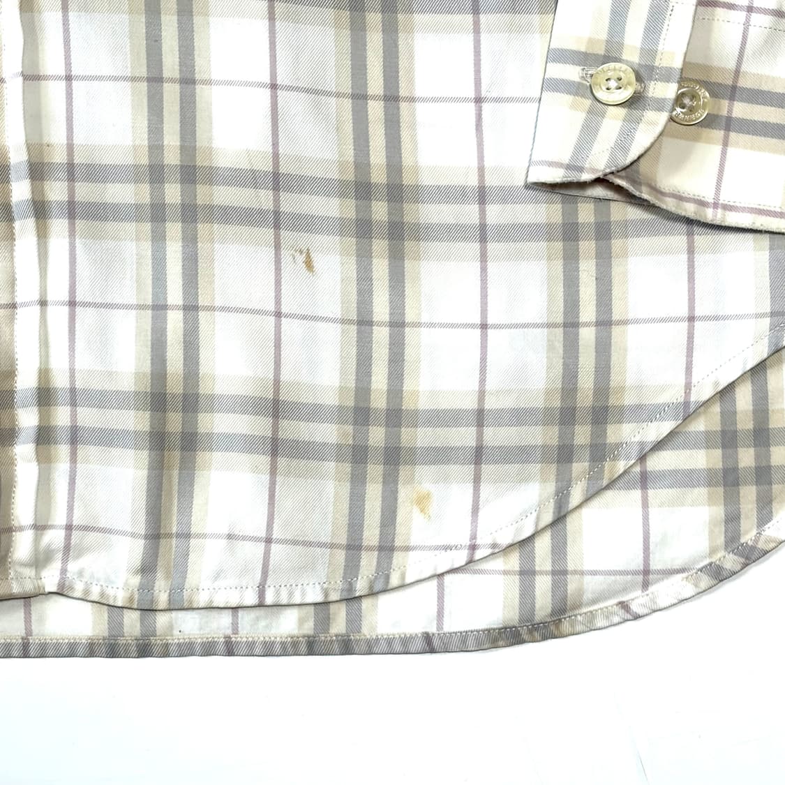 버버리 노바체크 화이트 셔츠 M 상품이미지6