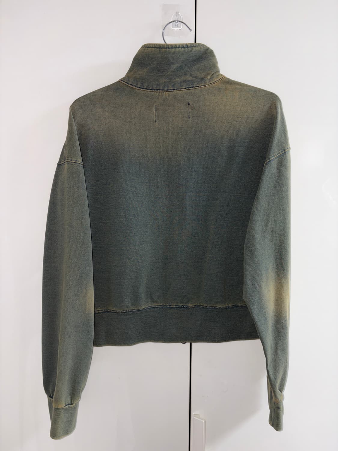 아르덴티 벨로나) 워싱 데님 크롭 스웨트집업 상품이미지2