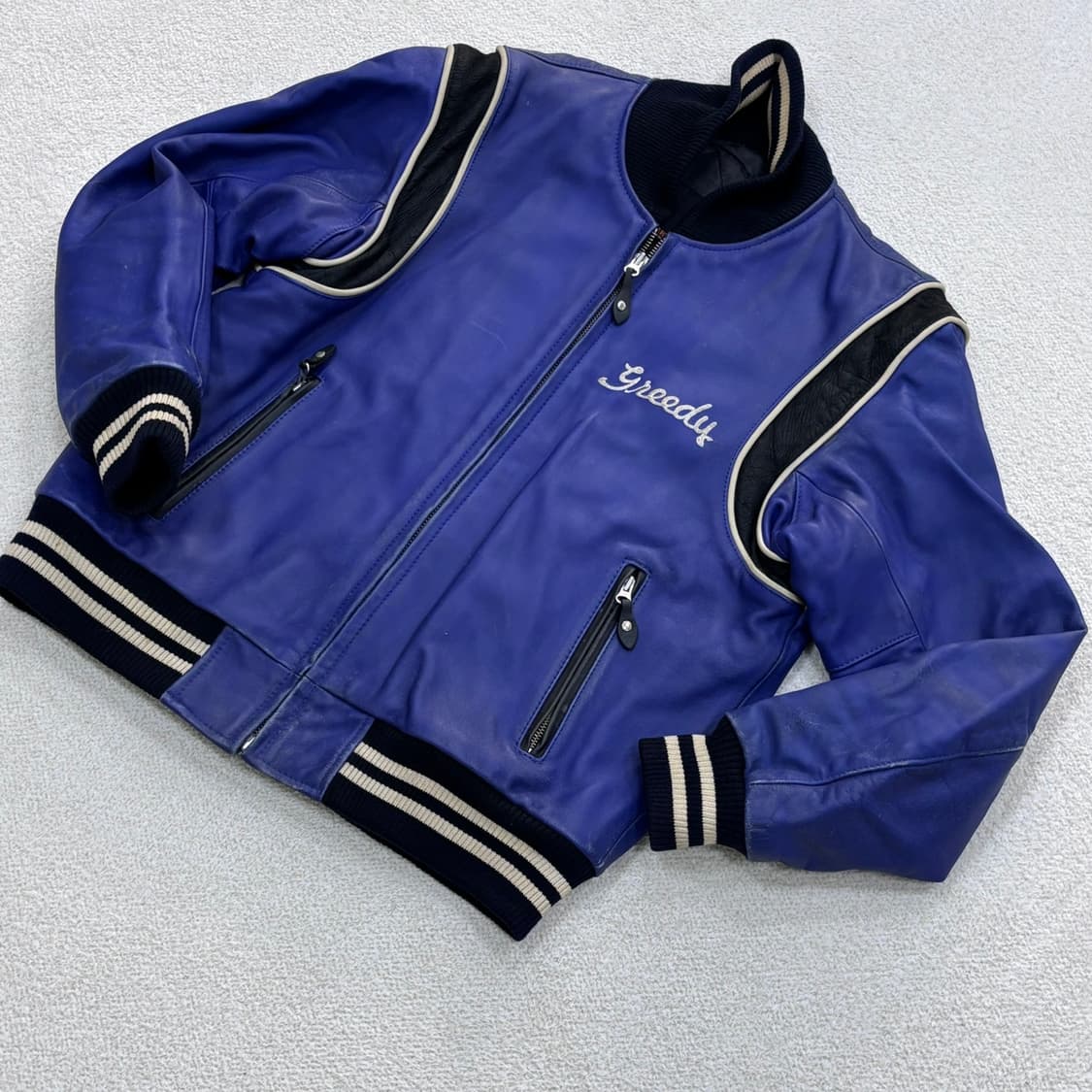 LL 그리디 남성 블루 바시티 자켓 0324E 상품이미지1