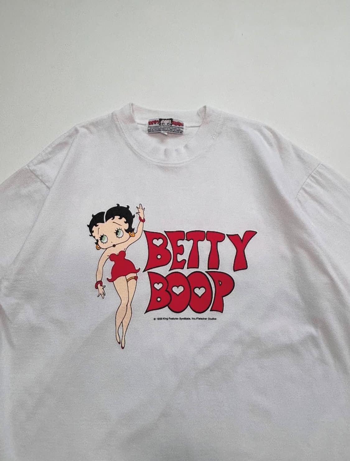 Bettyboop 베티붑 화이트 프린팅 티셔츠 상품이미지5
