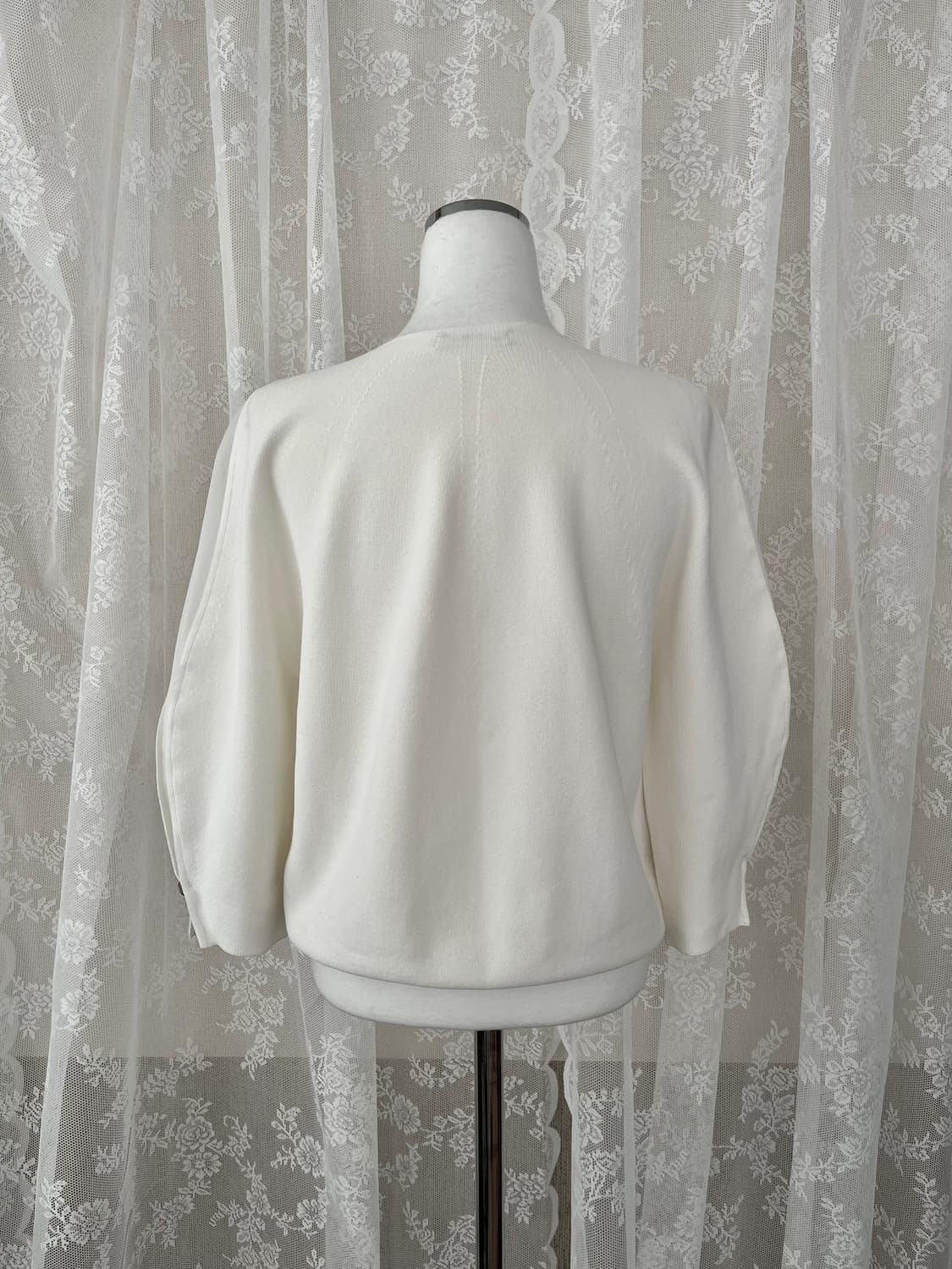 F) 한섬 시스템 벌룬 소매 니트 아이보리 상품이미지2