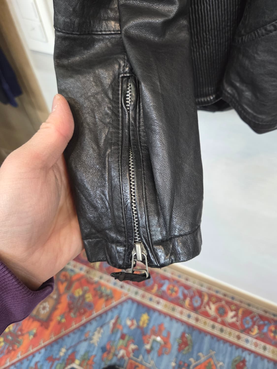 빈티지 여성 이태리 양가죽 라이더 자켓 100 상품이미지3