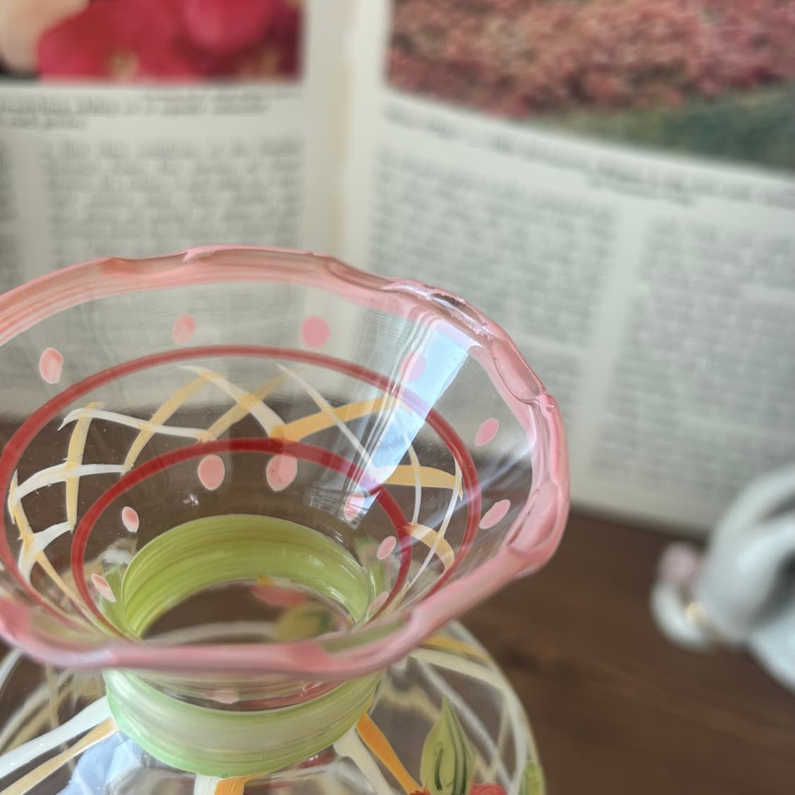 핸드페인티드 미국 빈티지 화병 꽃병  상품이미지5