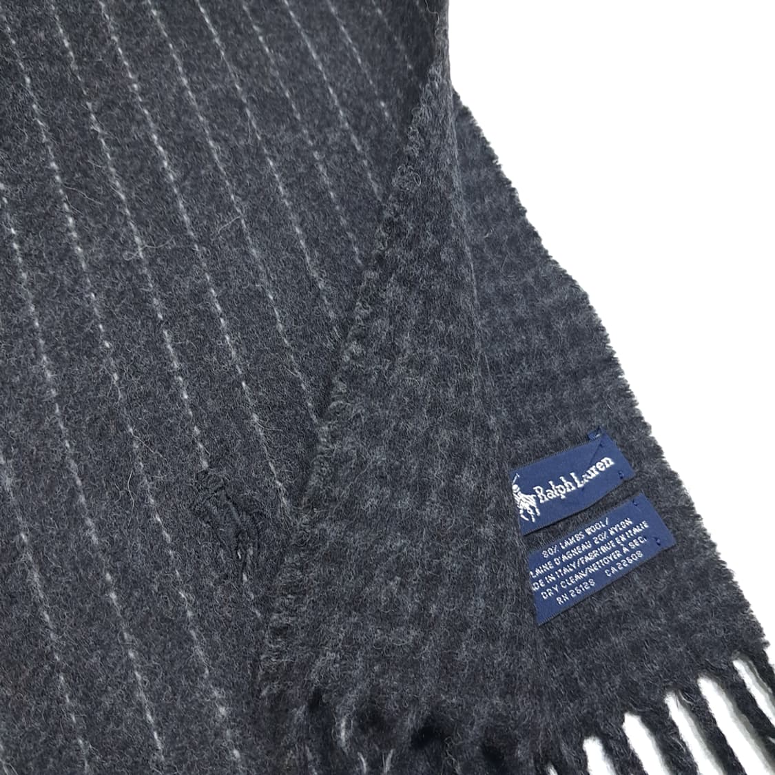 MX560 폴로 90s 이태리판 램스울 핀스트라이프 머플러 목도리 상품이미지6