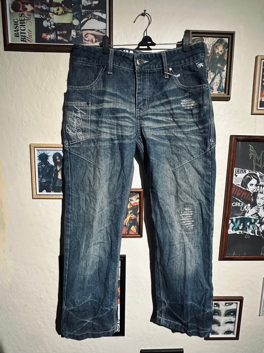 lettering denim pants 상품이미지2