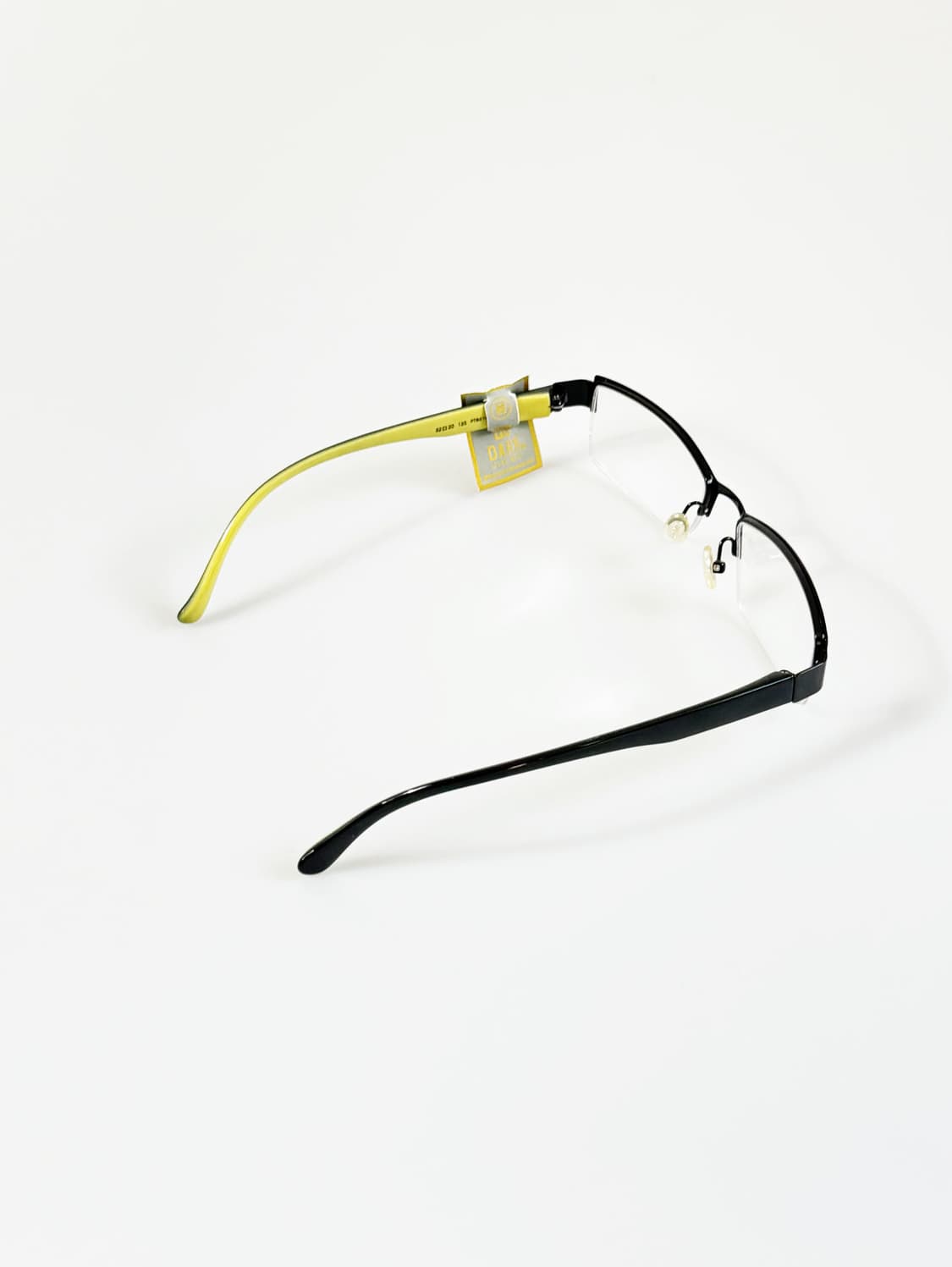 DARK 블랙 반무테 스퀘어 메탈 빈티지 안경 상품이미지4