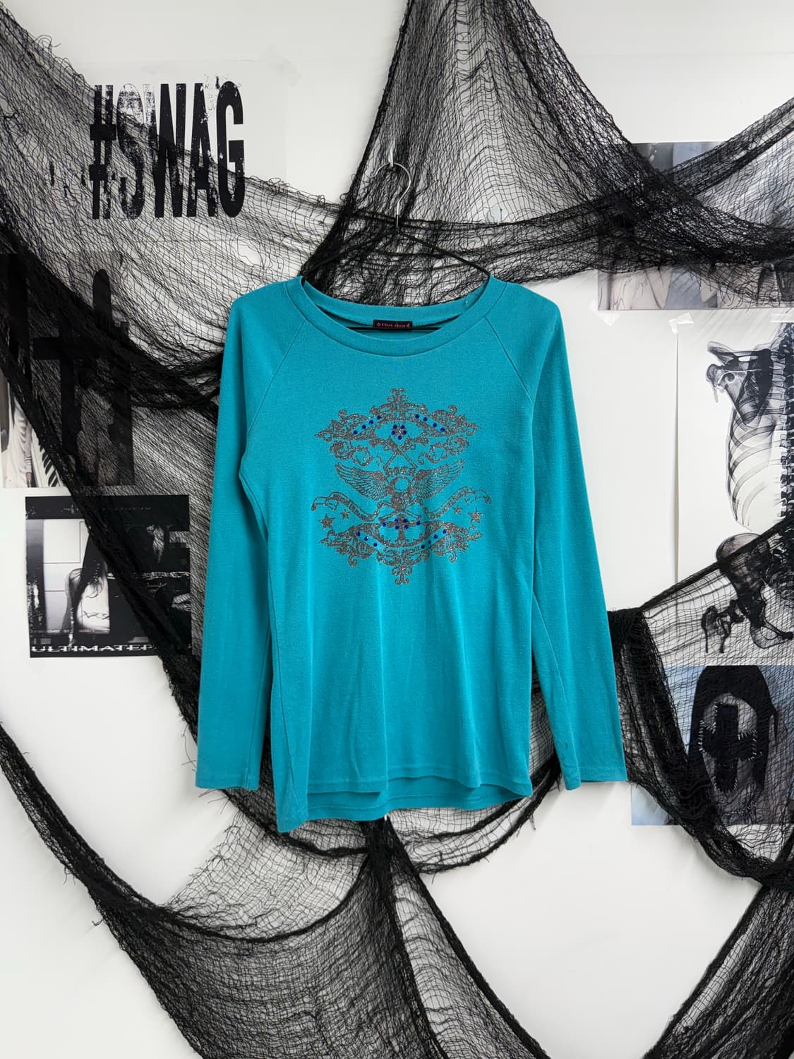 00s punk skull printing longsleeve 상품이미지3