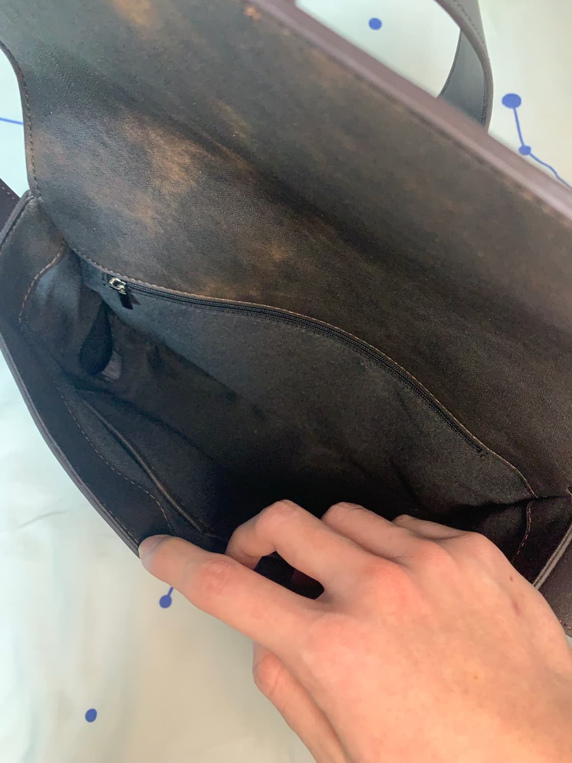 도프제이슨 빈티지 스몰 메일백 다크브라운 상품이미지3