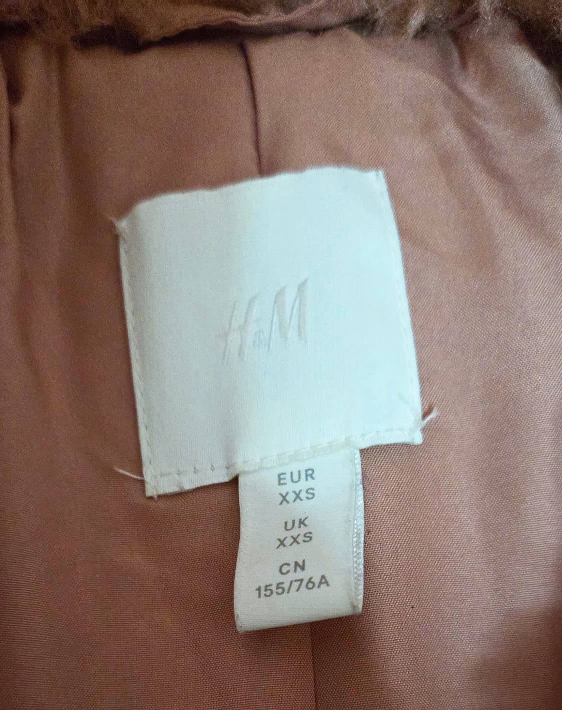 H&M 더스티 핑크 페이크 퍼 자켓 택포 2.5 상품이미지2