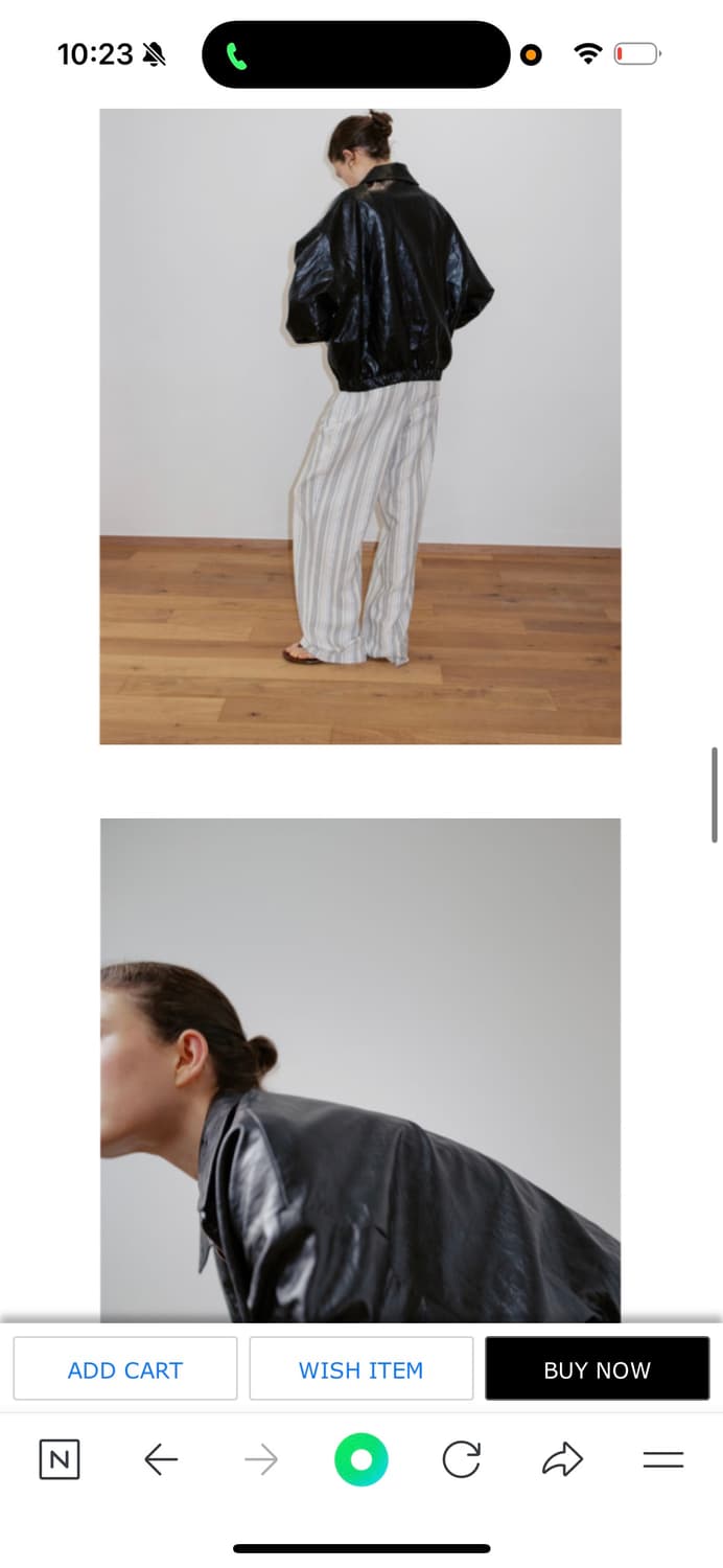 수수무 레더 블루종 자켓 상품이미지4