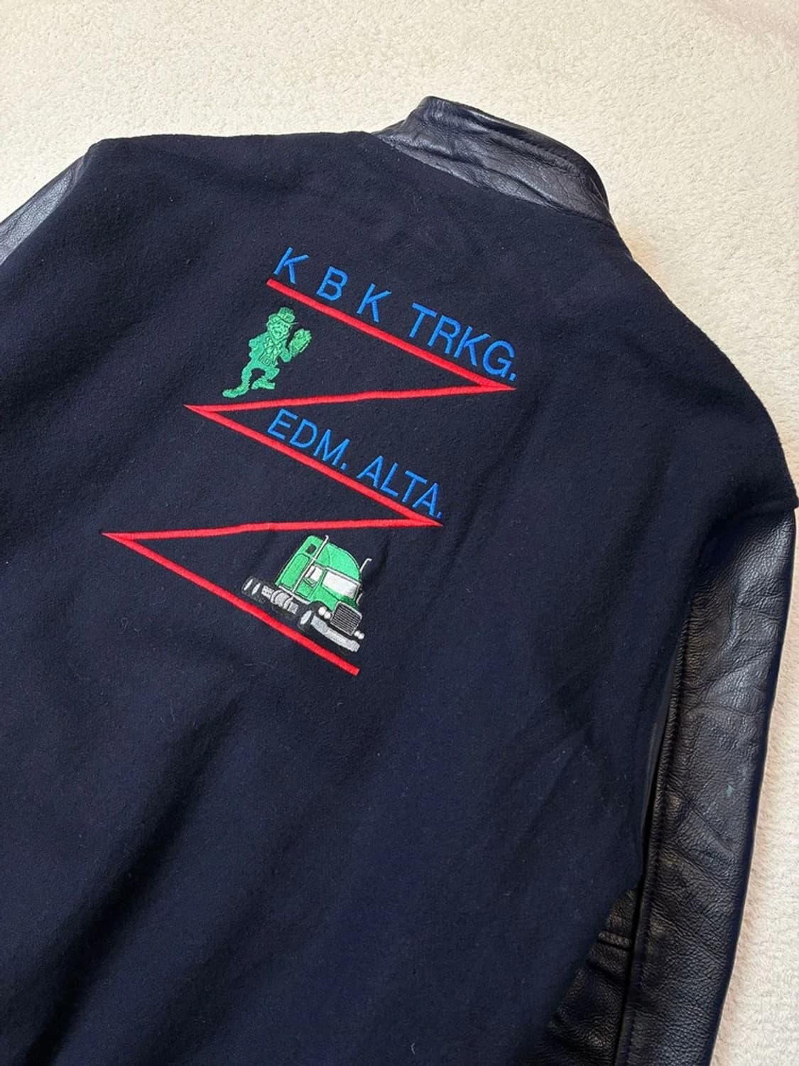 캐나다스포츠웨어 90's 울 가죽 바시티 자켓 PN6018 상품이미지2