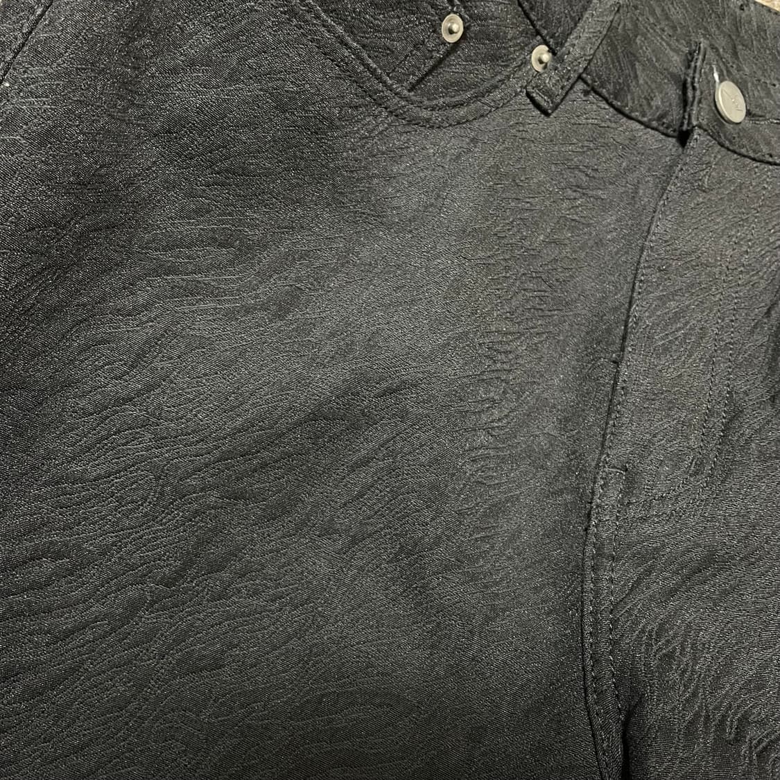 [32] 노이어 noirer 패턴 텍스쳐 블랙 팬츠 상품이미지4