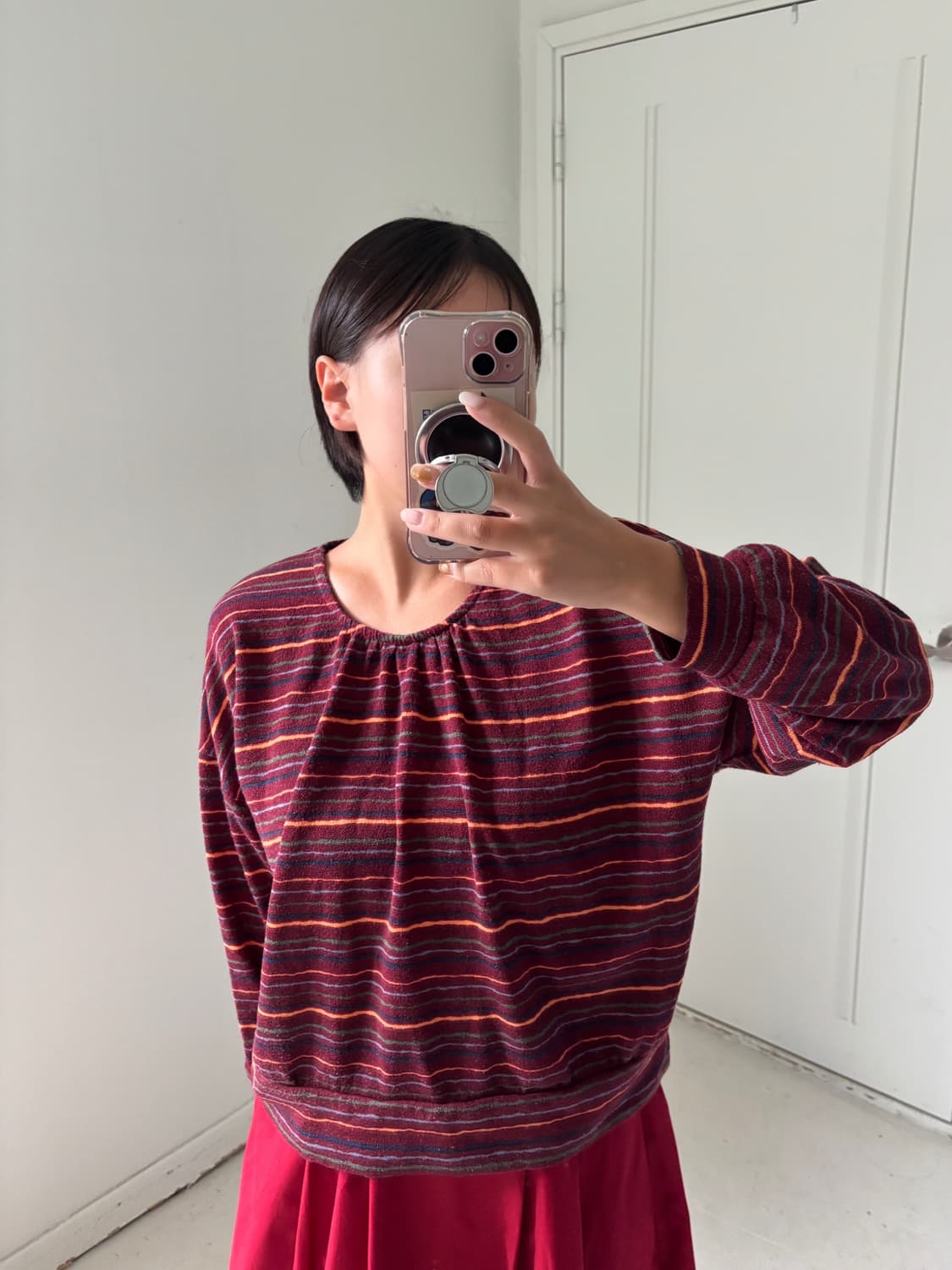일본빈티지 모리 셔링 긴팔티셔츠 상품이미지2