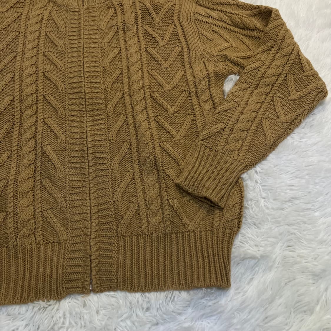 빈티지 베이직 꽈배기 니트 집업 845 y2k 스트릿 모리 갸루 일본빈티 상품이미지6