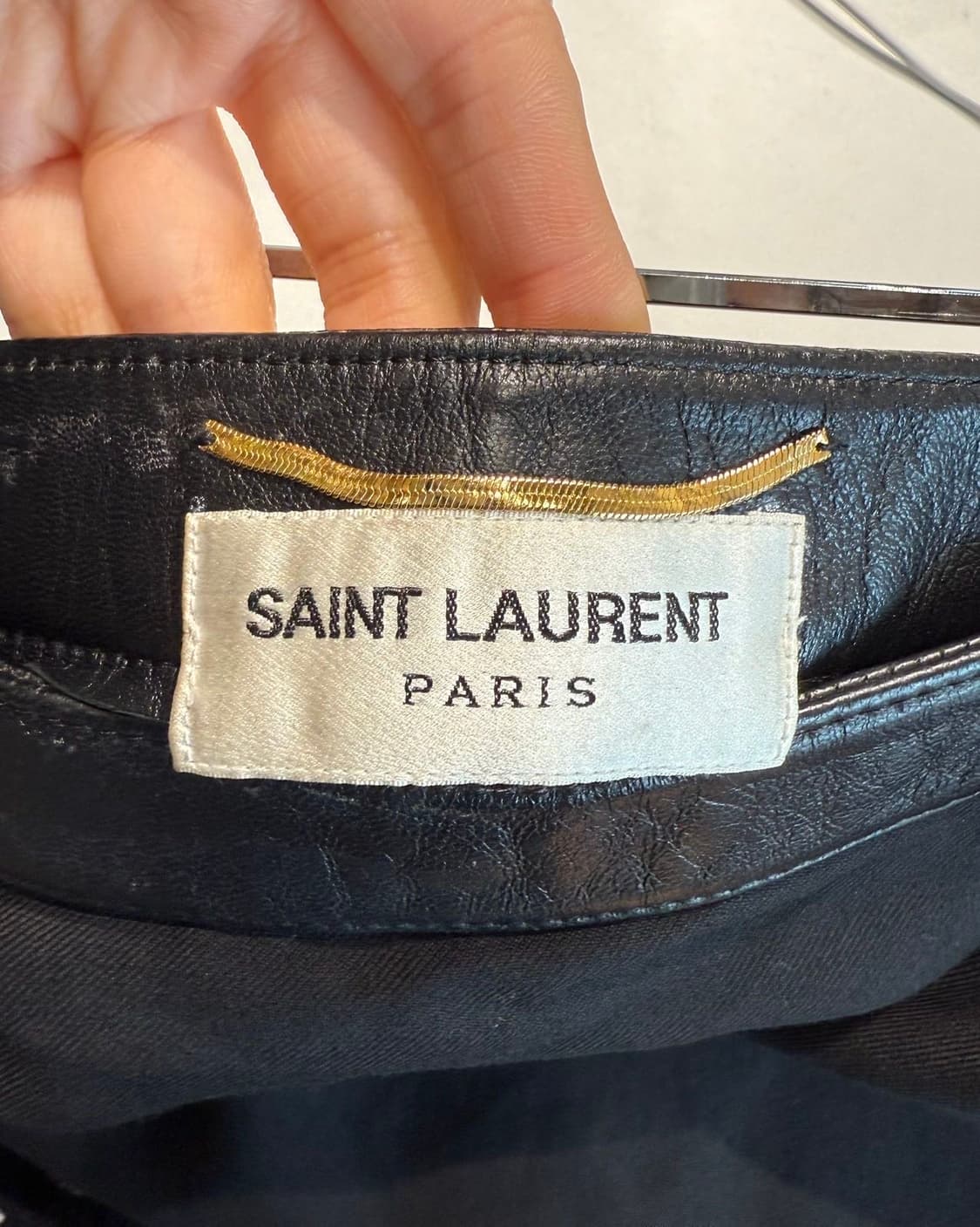 생로랑 블랙 체인 미니스커트 상품이미지9