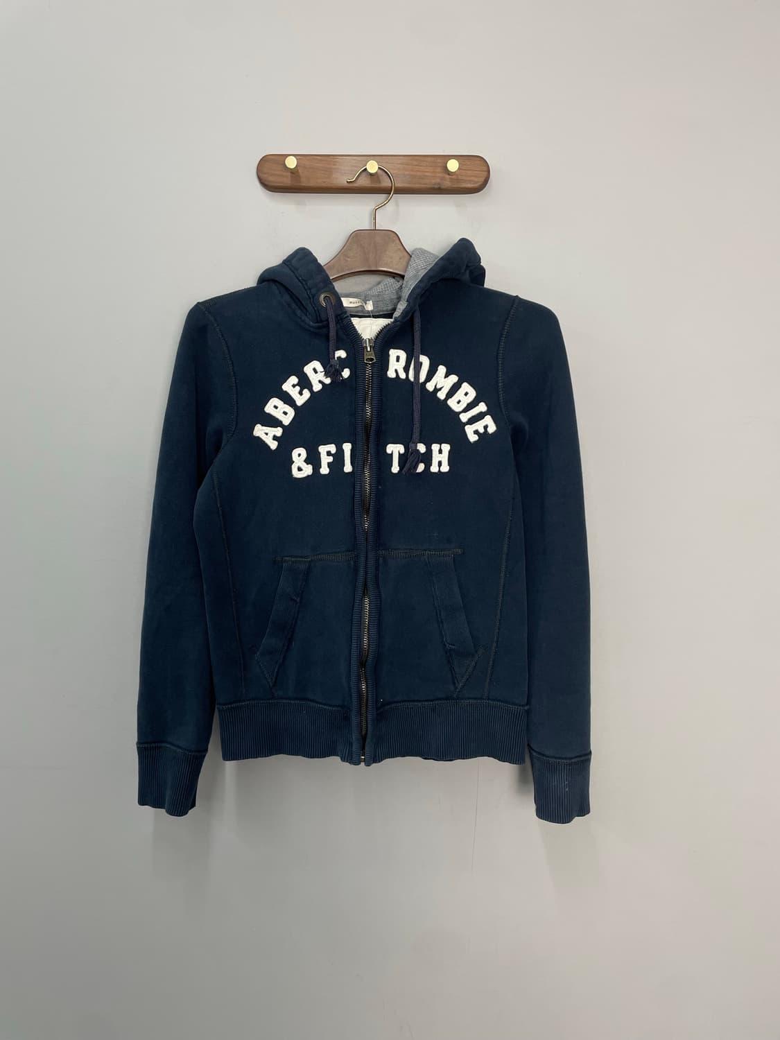 아베크롬비 센터로고 네이비 후드집업 H2055 상품이미지2