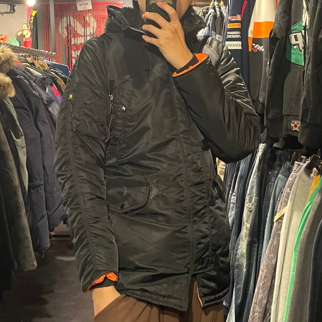 [IM] ALPHA 알파인더스트리 블랙 패딩 상품이미지5